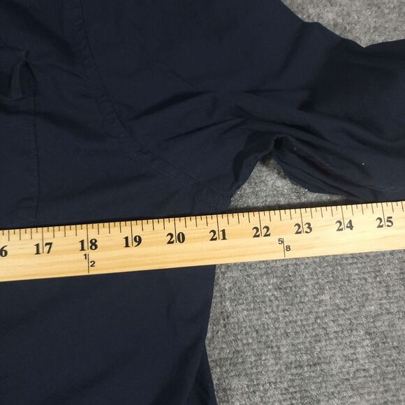 VERSACE 19V69 ITALIA Shirt Mens XL Navy Long Sleeve Snap Button Up Pockets - Picture 4 of 9